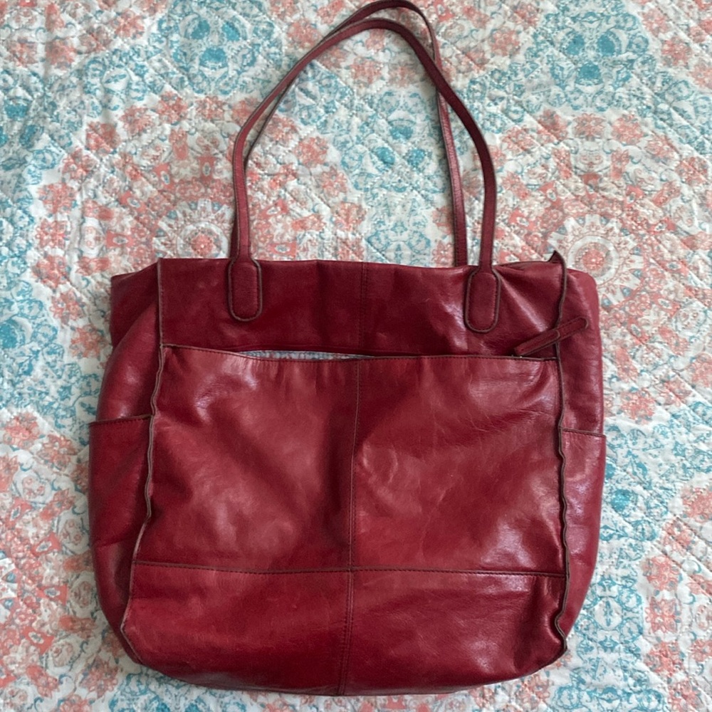 Hobo leather red tote